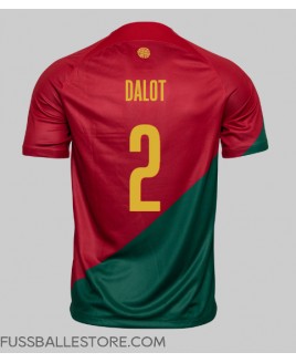 Günstige Portugal Diogo Dalot #2 Heimtrikot WM 2022 Kurzarm